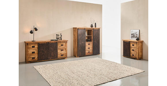 SIDEBOARD 180/85/40 cm  - Schwarz/Naturfarben, Trend, Holz/Metall (180/85/40cm) - Landscape