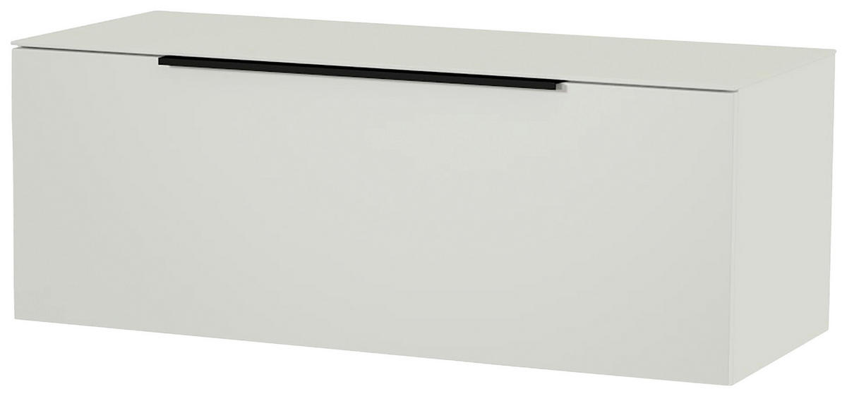 LOWBOARD  in 110/56/45 cm  - Schwarz/Weiß, Design, Glas/Holzwerkstoff (110/56/45cm) - Moderano