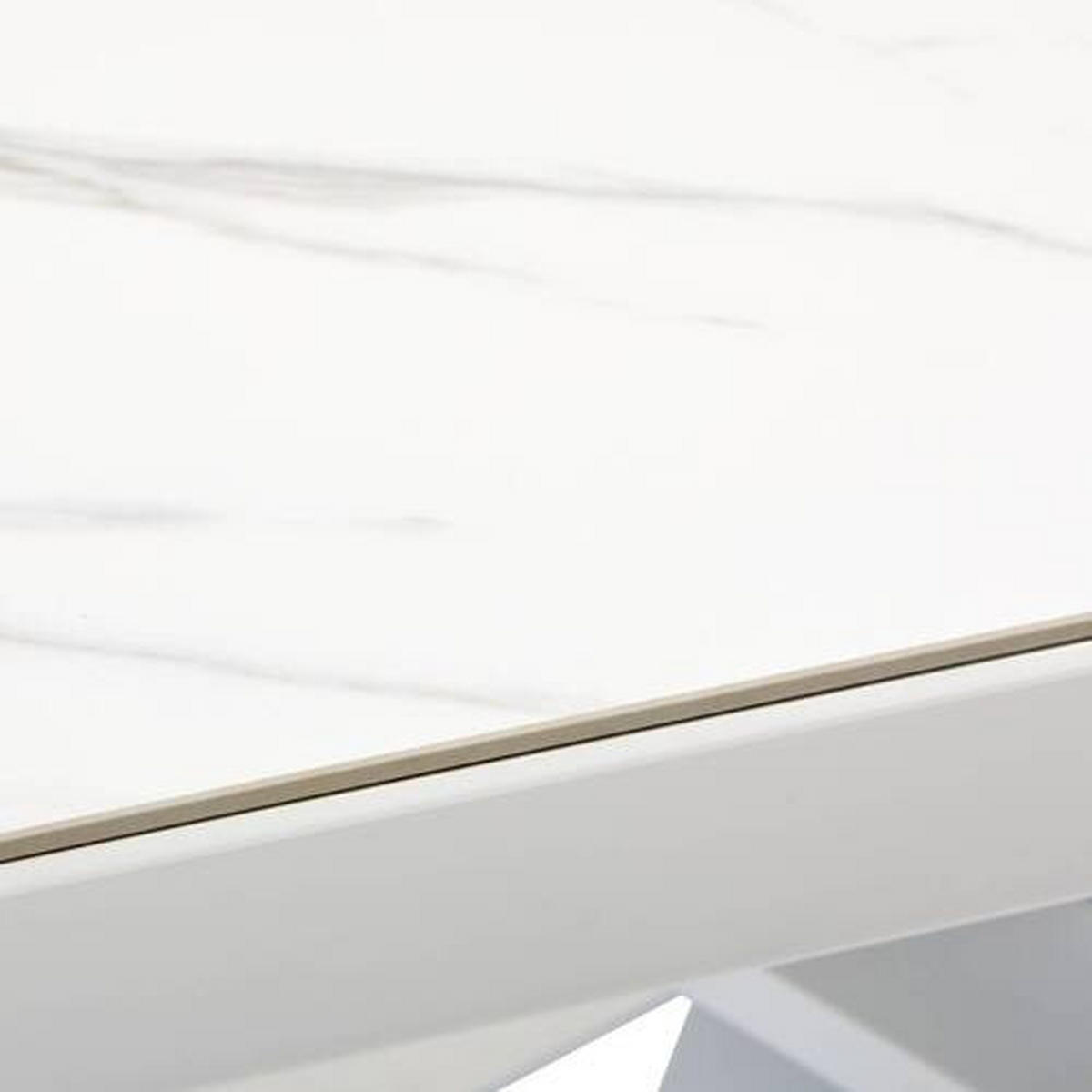 TRPEZARIJSKI STO  bela   - bela, Moderno, metal/pločasti materijal (160/90/76cm) - MID.YOU