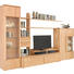 WOHNWAND in - Erlefarben/Schwarz, Natur, Glas/Holz (353,1/216/52cm) - Escando Natürlich Wo WOHNWAND in - Erlefarben/Schwarz, Natur, Glas/Holz (353,1/216/52cm) - Escando Natürlich Wo