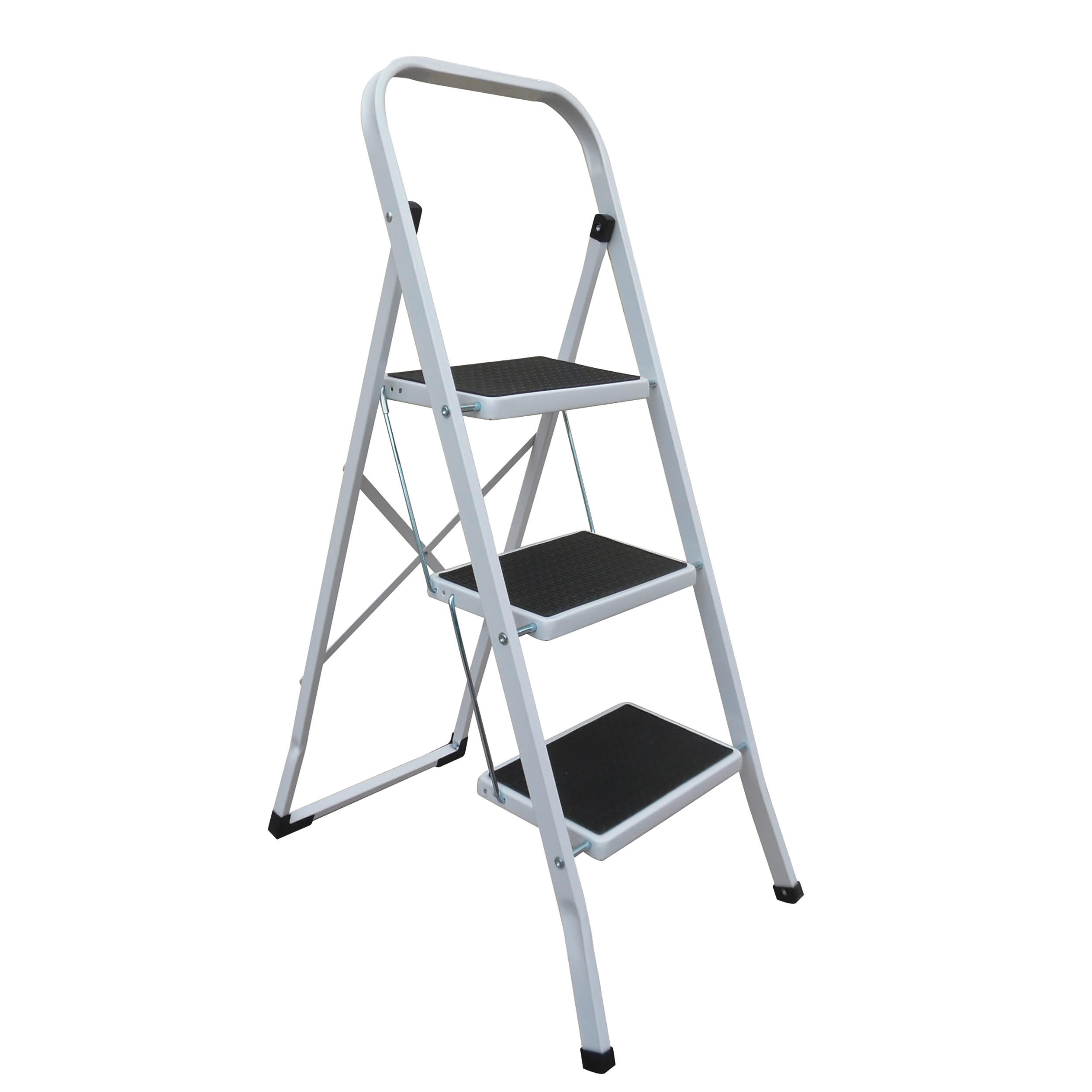 KLAPPTRITTLEITER - Weiß, Basics, Metall (46/105/71cm) - Spirella
