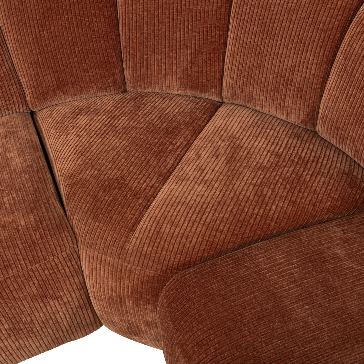 ECKSOFA Mojo Rostfarben gerippt  - Rostfarben, Design, Textil (310/230cm) - Livetastic