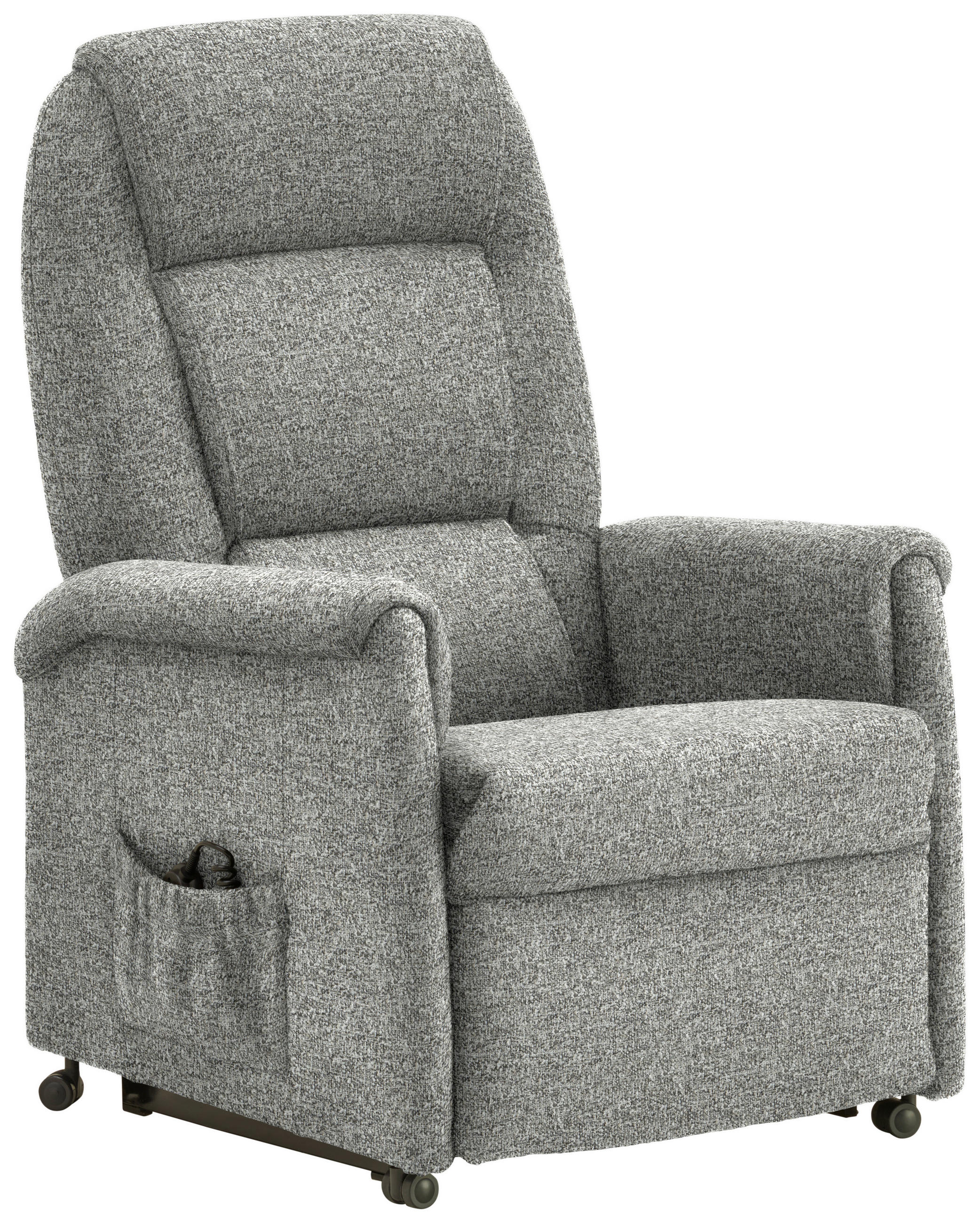 FERNSEHSESSEL in Flachgewebe Hellgrau  - Hellgrau/Schwarz, KONVENTIONELL, Kunststoff/Textil (69/105/82cm) - Himolla