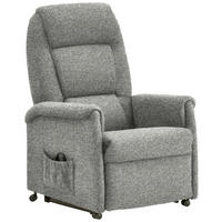 FERNSEHSESSEL in Flachgewebe Hellgrau  - Hellgrau/Schwarz, KONVENTIONELL, Kunststoff/Textil (69/105/82cm) - Himolla