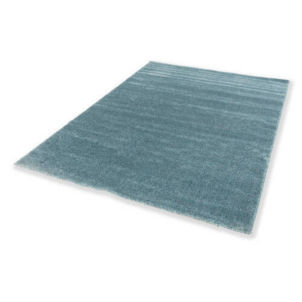 Thumbnail - Schöner Wohnen Hochflorteppich Pure, Türkis, Textil, Uni, rechteckig, 133x190 cm, Bsci, Oeko-Tex® Standard 100, für Fußb...