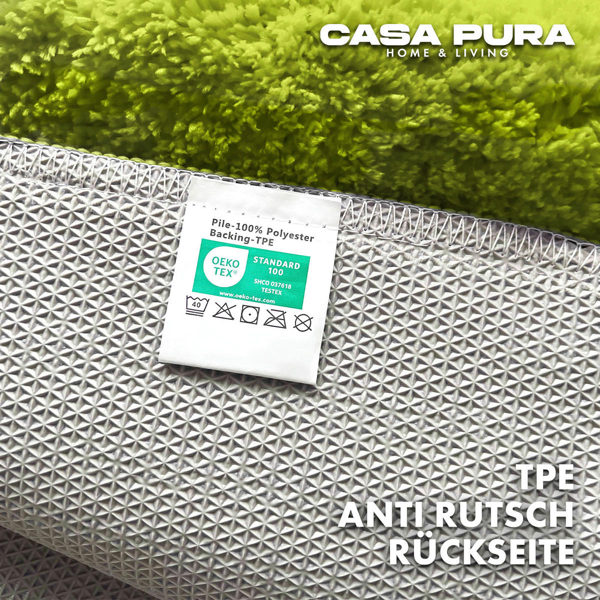 BADEMATTE SKY Hellgrün 70/120 cm  - Hellgrün, Basics, Kunststoff/Textil (70/120cm) - Floordirekt