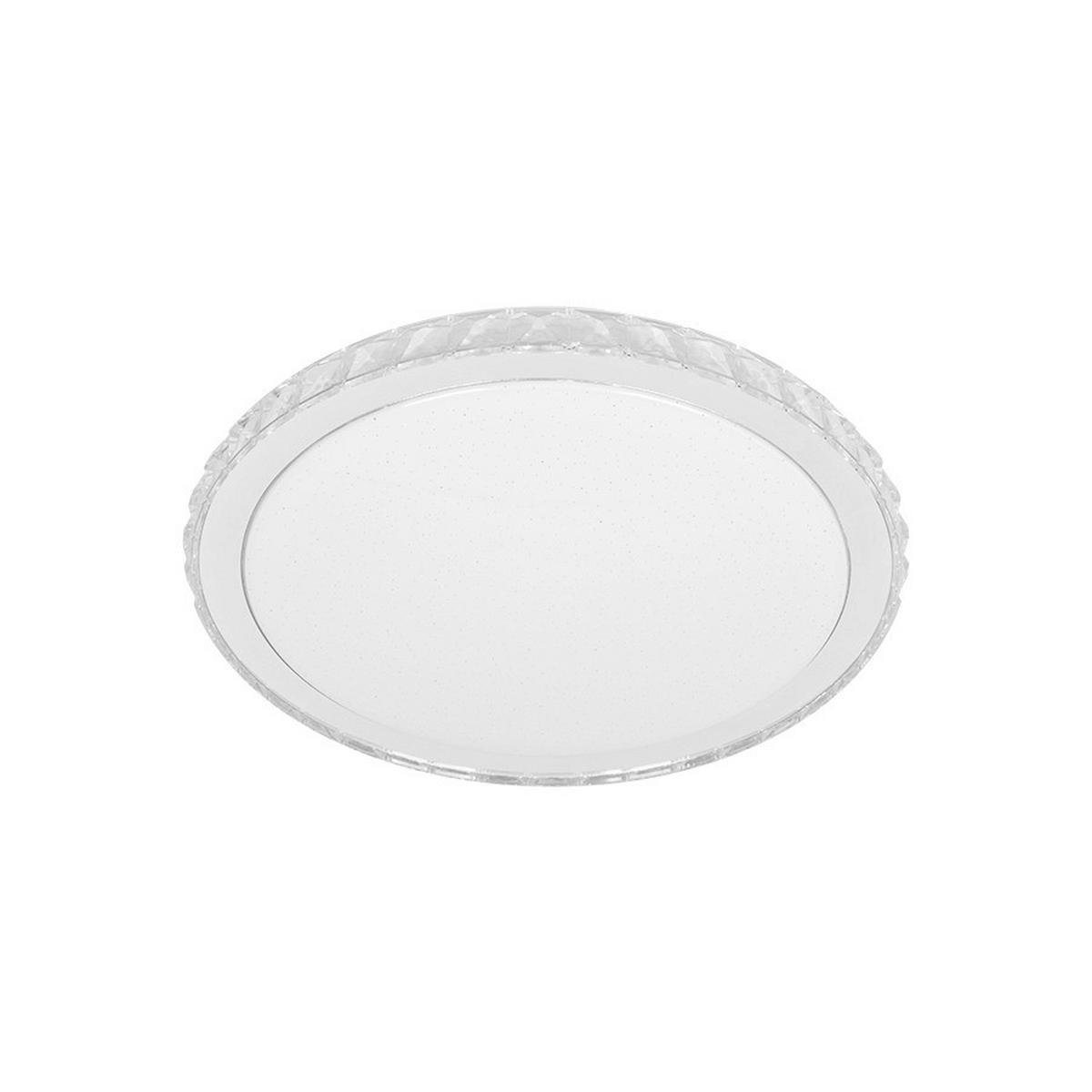 LED MENNYEZETI LÁMPA - fehér/átlátszó, Basics, műanyag/fém (40,5/40,5/0cm)