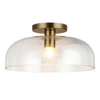 DECKENLEUCHTE 17,6/30,5 cm    - Goldfarben, KONVENTIONELL, Glas/Metall (17,6/30,5cm) - Elstead Lighting