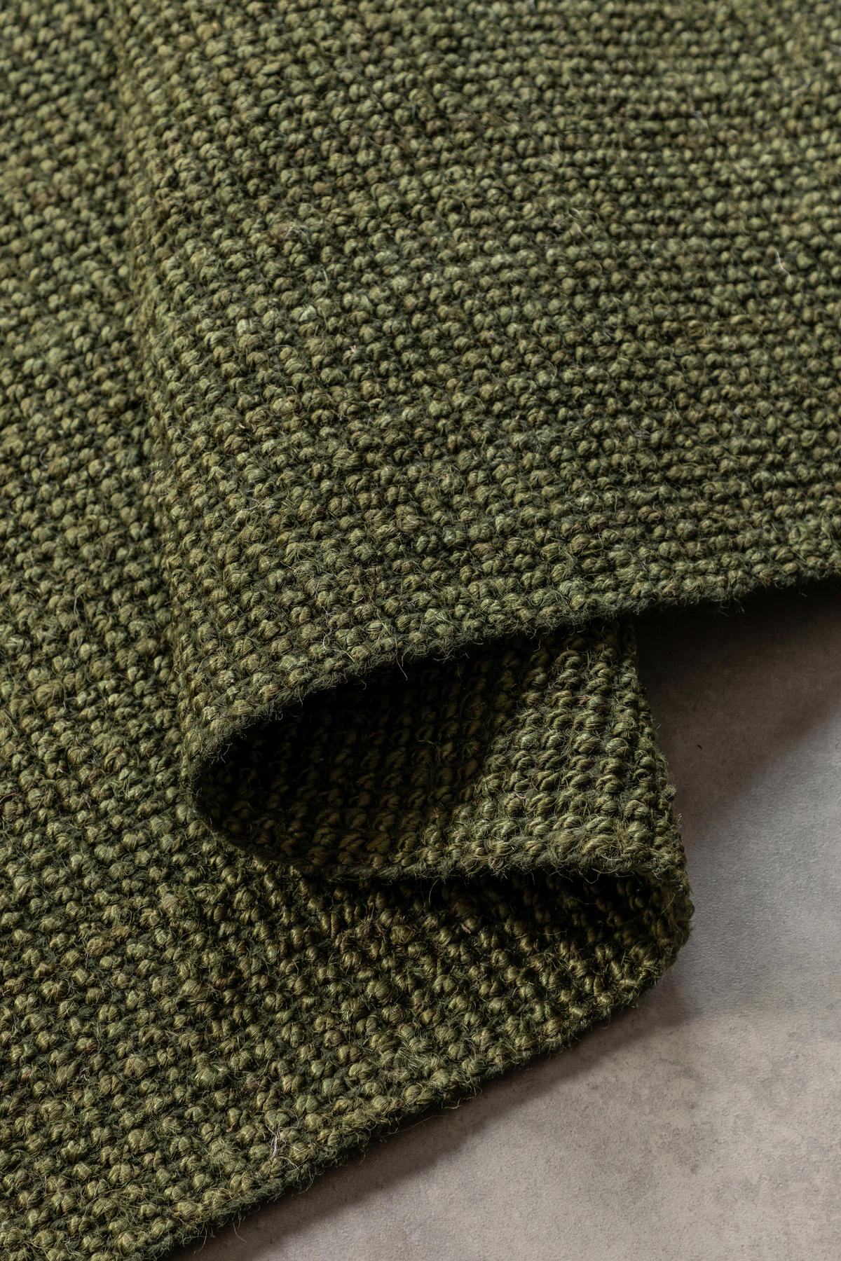 JUTETEPPICH 80/150 cm Bouclé Olivgrün  - Olivgrün, Basics, Textil (80/150cm)