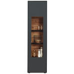 VITRINE Anthrazit  54/205/39 cm  - Anthrazit, Natur, Glas/Holz (54/205/39cm) - Valnatura