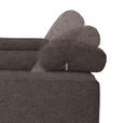 ECKSOFA in Mikrofaser Braun  - Schwarz/Braun, Design, Textil/Metall (207/301cm) - Xora