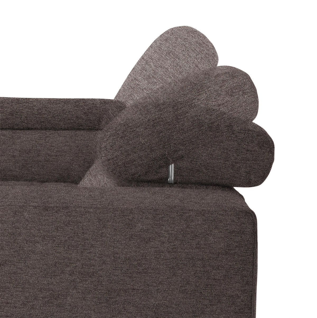 ECKSOFA in Mikrofaser Braun  - Schwarz/Braun, Design, Textil/Metall (207/301cm) - Xora