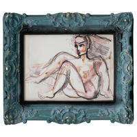 KUNSTDRUCK 44/54 cm  - Blau/Pink, Design, Papier/Kunststoff (44/54cm) - Monee