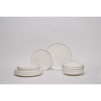 KOMBINOVANÝ SERVIS 12-dielne, porcelán keramika  - biela, Design, keramika - Novel