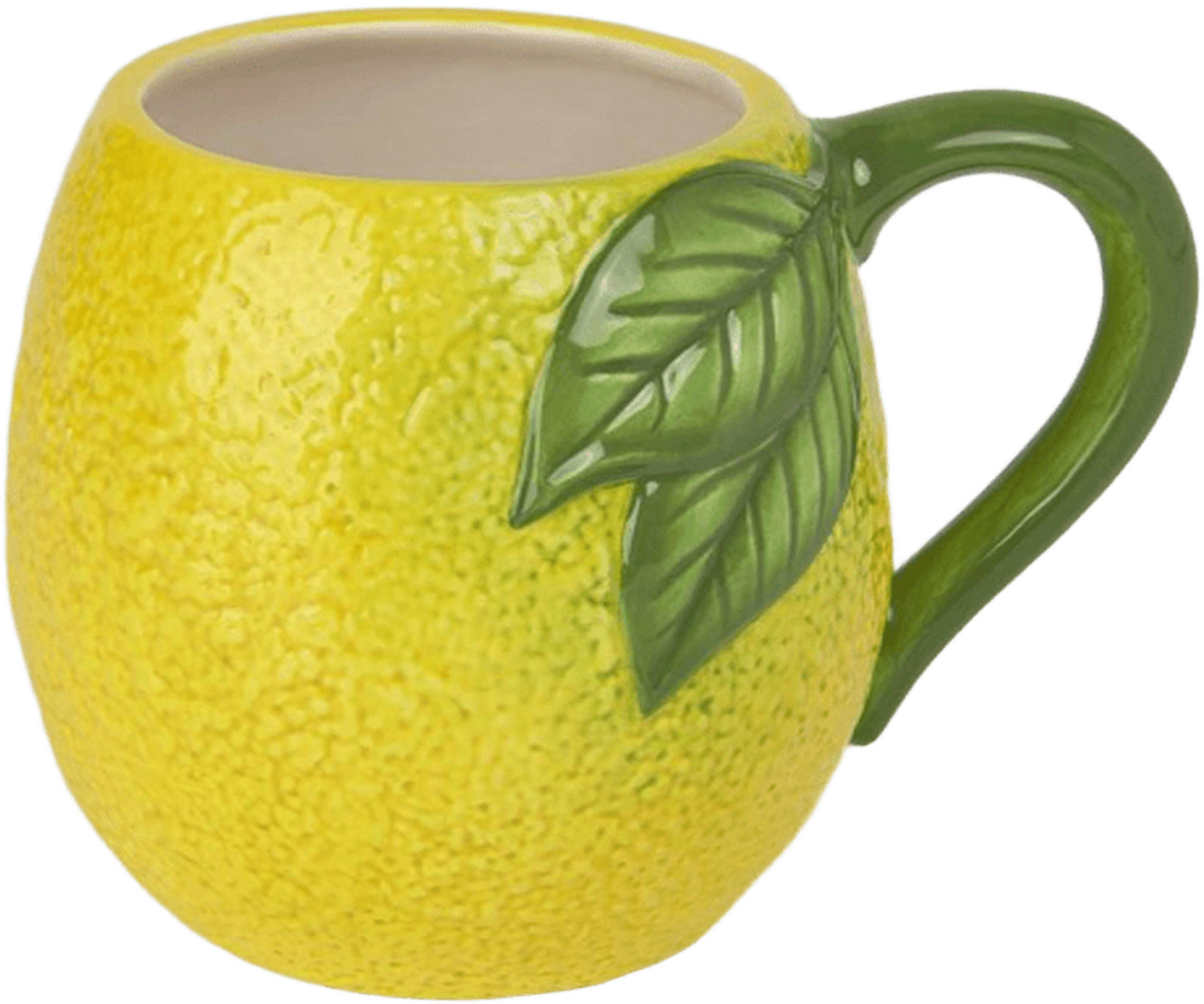 KAFFEEBECHER  300 ml   - Gelb/Grün, LIFESTYLE, Keramik (15,5/11,3/10,9cm)