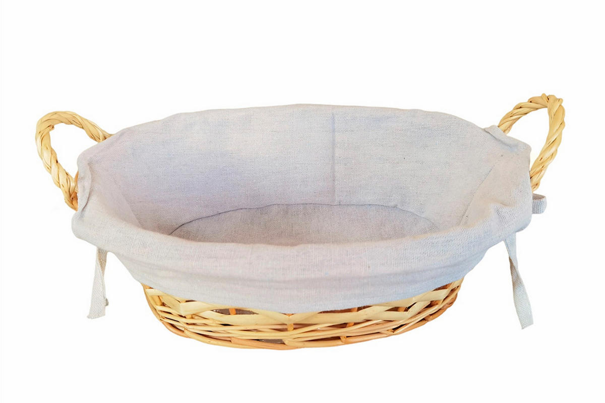 DEKOKORB - Taupe/Beige, Natur, Holz/Textil (30/12/23cm)