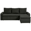 ECKSOFA in Webstoff Schwarz  - Schwarz, Konventionell, Kunststoff/Textil (235/158cm) - P & B