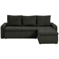 ECKSOFA in Webstoff Schwarz  - Schwarz, Konventionell, Kunststoff/Textil (235/158cm) - P & B