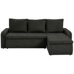 ECKSOFA Schwarz Webstoff  - Schwarz, KONVENTIONELL, Kunststoff/Textil (235/158cm) - Carryhome