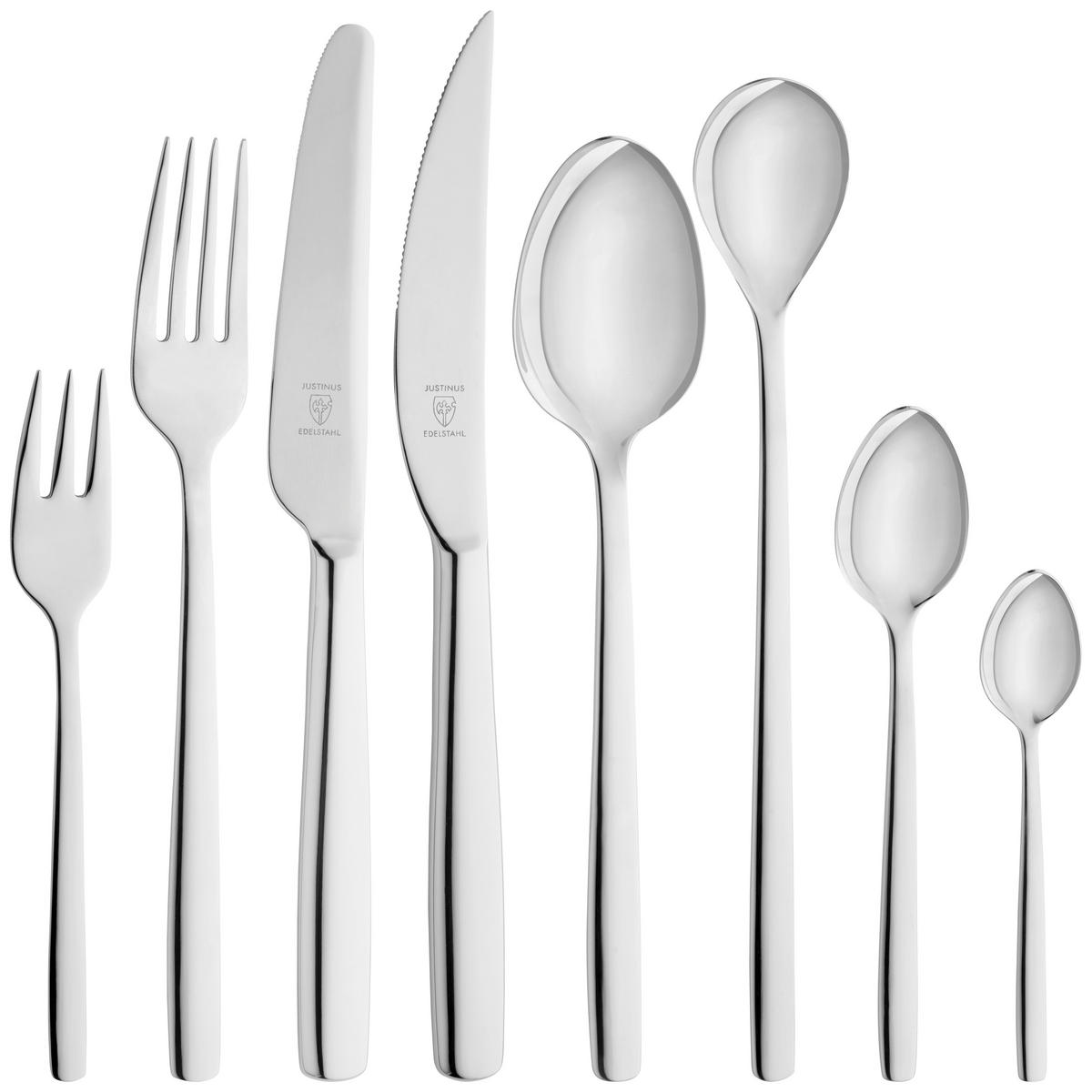 JEDILNI PRIBOR  Level 48/1  48-delni  nerjaveče jeklo   - barve nerjavečega jekla, Basics, kovina (50,2/39,5/6,1cm) - Justinus