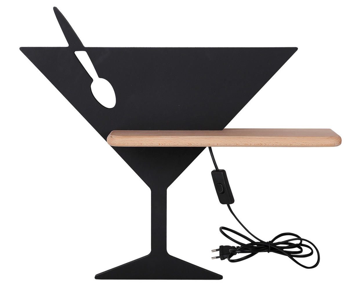 LED-WANDLEUCHTE 37.5/12/33 cm   - Schwarz, Basics, Holz/Holzwerkstoff (37.5/12/33cm)