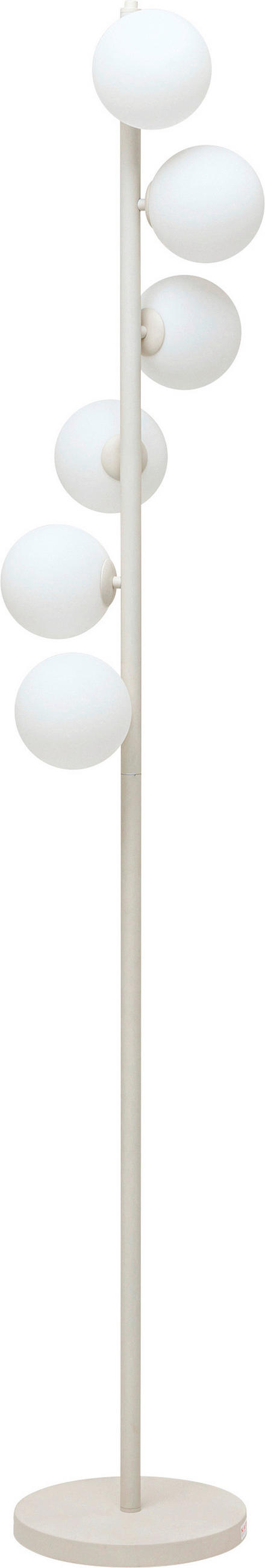 STEHLEUCHTE  28/160/28 cm   - Weiß, Design, Glas/Metall (28/160/28cm) - Kare-Design