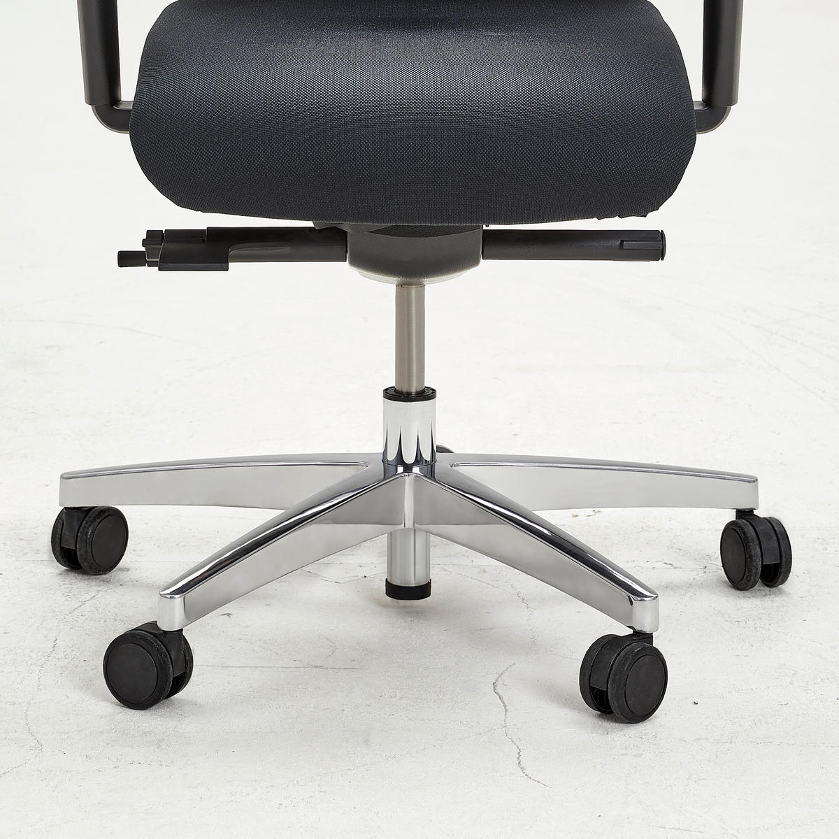 DREHSTUHL Webstoff Schwarz, Alufarben  - Schwarz/Alufarben, Design, Kunststoff/Textil (70/101-113/48cm) - Topstar