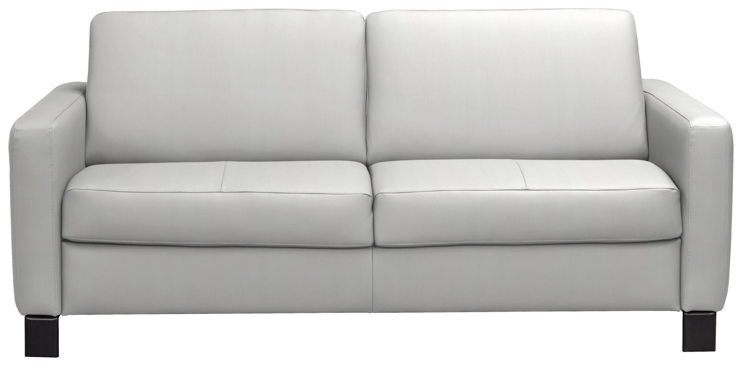 SCHLAFSOFA in Textil, Leder Hellgrau  - Hellgrau/Schwarz, Konventionell, Leder/Textil (190/87/100cm) - Celina Home