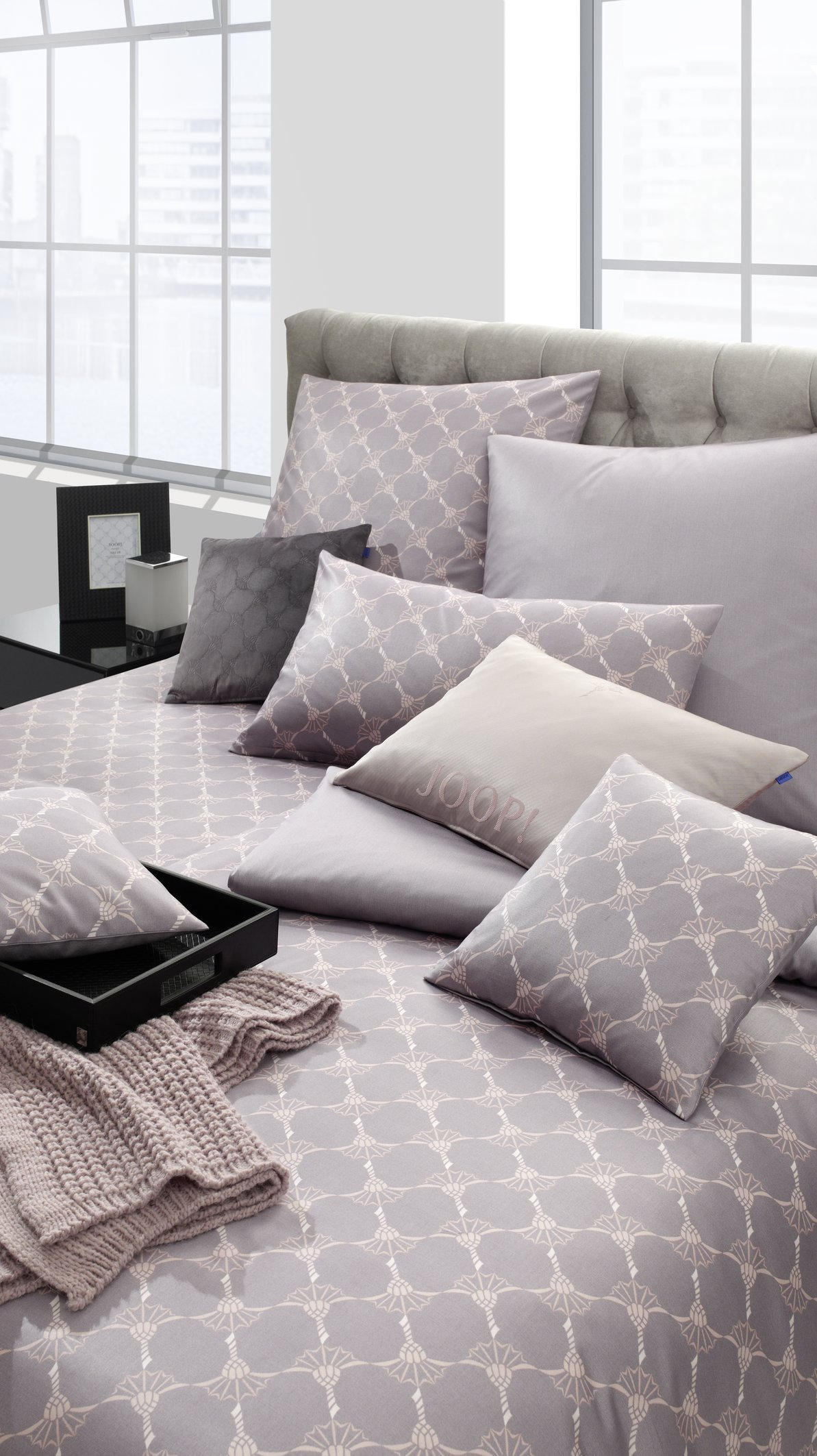 WENDEBETTWÄSCHE Cornflower Gradiant Makosatin 155/220 cm  - Sandfarben, Basics, Textil (155/220cm) - Joop!