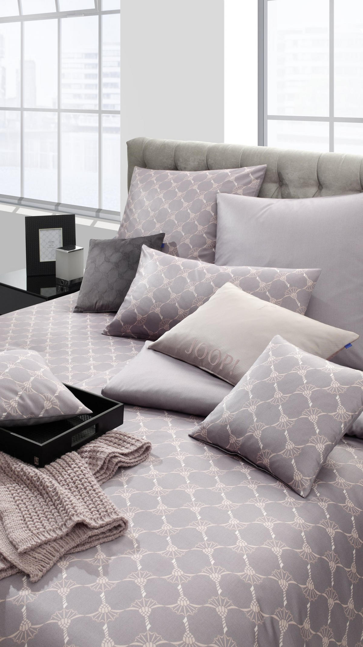 WENDEBETTWÄSCHE Cornflower Gradiant Makosatin 155/220 cm  - Sandfarben, Basics, Textil (155/220cm) - Joop!