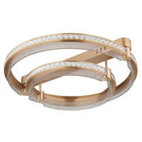 LED-DECKENLEUCHTE Blondie 60/17 cm   - Klar/Goldfarben, Design, Kunststoff/Metall (60/17cm) - Globo