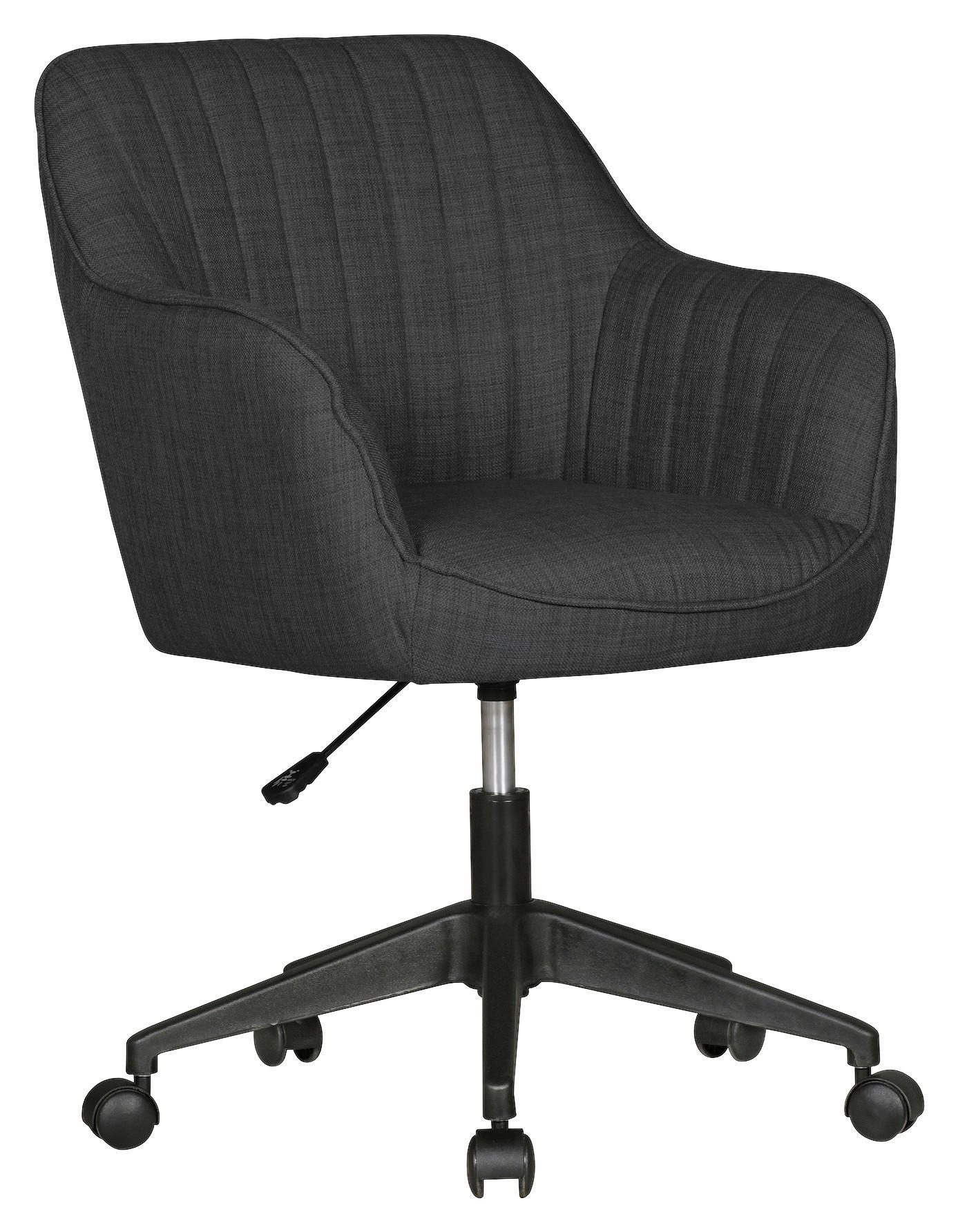 DREHSTUHL Webstoff Anthrazit  - Anthrazit/Schwarz, MODERN, Kunststoff/Textil (65/83/65cm) - MID.YOU