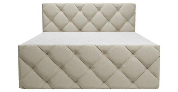 BOXBETT 180/200 cm  in Beige  - Beige/Schwarz, KONVENTIONELL, Kunststoff/Textil (180/200cm) - Carryhome