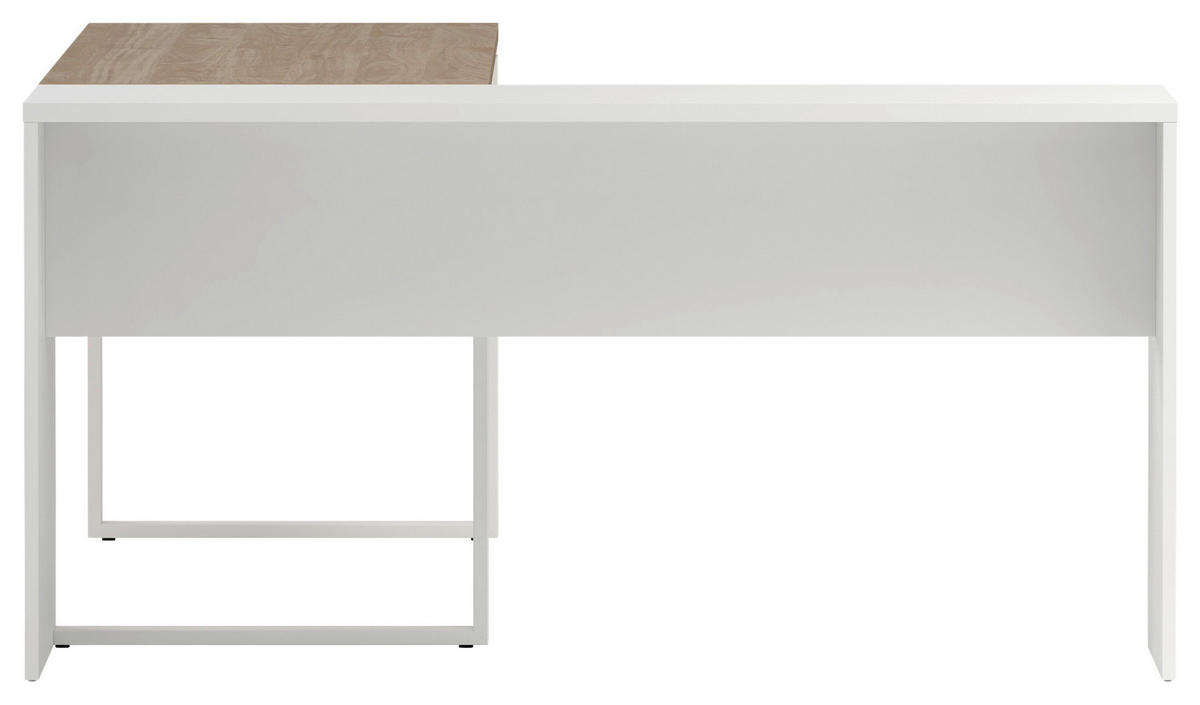 SCHREIBTISCHKOMBINATION Weiß, Eichefarben  - Eichefarben/Weiß, MODERN, Holzwerkstoff (160/100/75,6cm) - MID.YOU