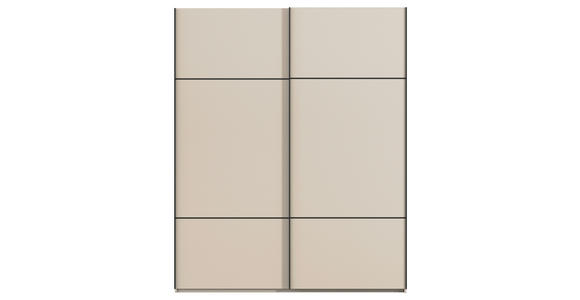 SCHWEBETÜRENSCHRANK 162/223/68 cm 2-türig Champagner - Champagner/Schwarz, KONVENTIONELL, Holzwerkstoff/Metall (162/223/68cm) - Novel