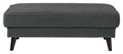 HOCKER in Textil Anthrazit  - Wengefarben/Anthrazit, Modern, Holz/Textil (123/45/74cm) - Trendmanufaktur