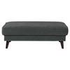 HOCKER in Textil Anthrazit  - Wengefarben/Anthrazit, Modern, Holz/Textil (123/45/74cm) - Trendmanufaktur