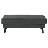HOCKER in Textil Anthrazit  - Wengefarben/Anthrazit, Modern, Holz/Textil (123/45/74cm) - Trendmanufaktur