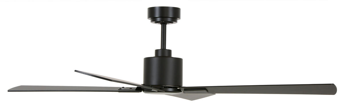 DECKENVENTILATOR   132 cm   - Schwarz, Trend, Holzwerkstoff/Metall (132cm) - P & B