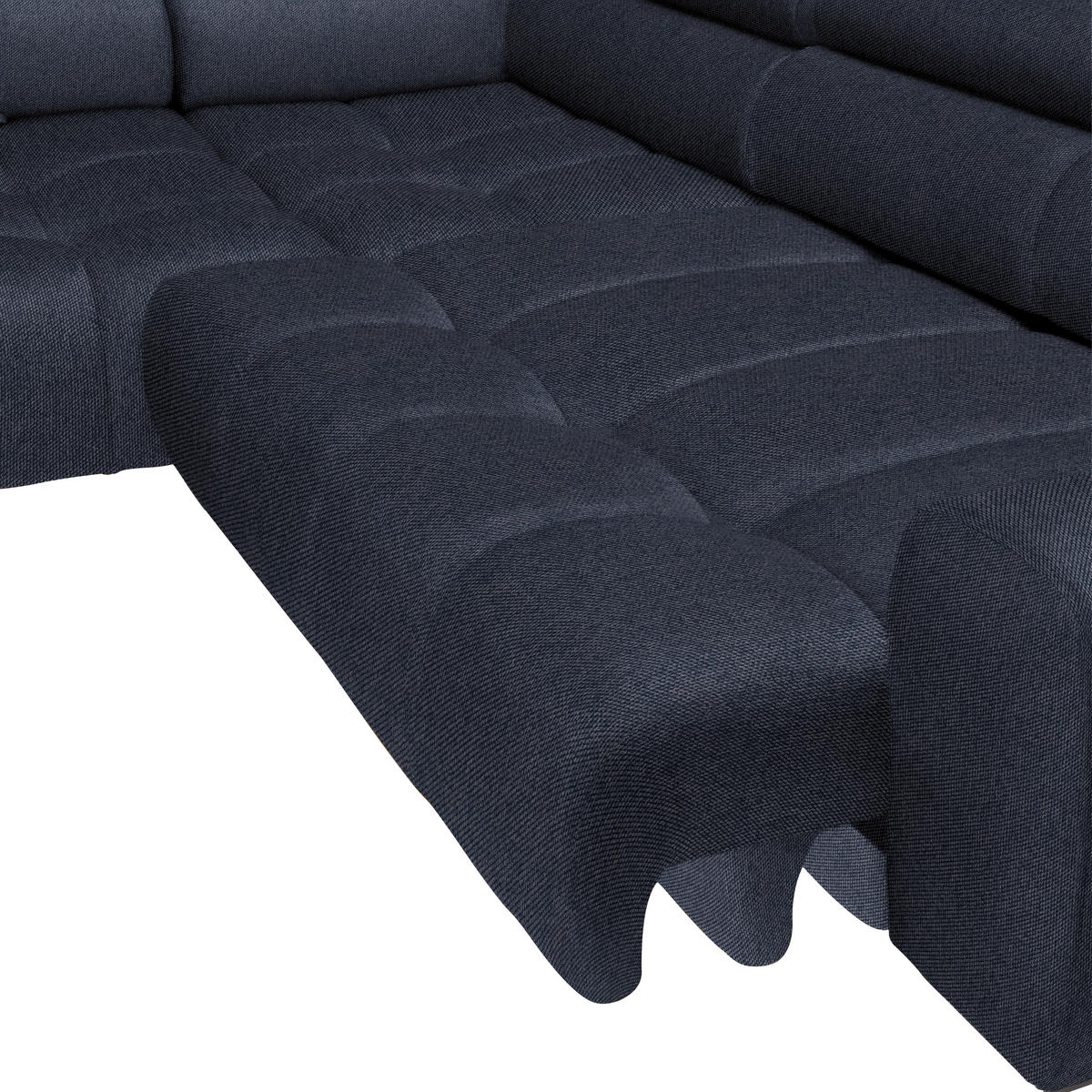 ECKSOFA in Webstoff Schwarz  - Schwarz, Design, Textil/Metall (177/270cm) - Welnova