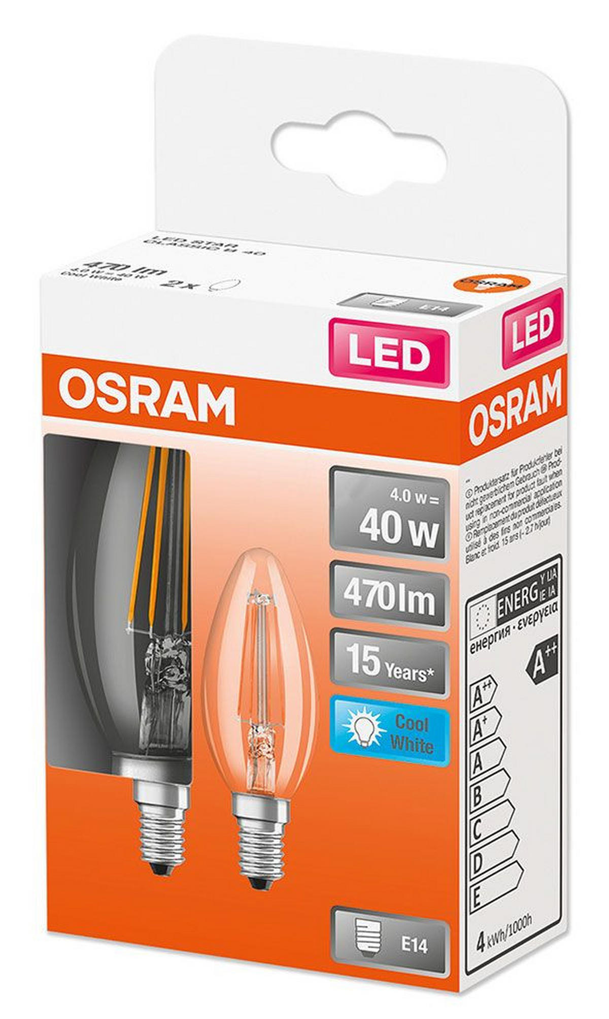 LED SIJALICA - prozirna, Osnovno, plastika (3,5/10cm) - Osram