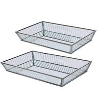PLADENJ   35/4/21 cm           - srebrne barve, Basics, kovina/steklo (35/4/21cm)