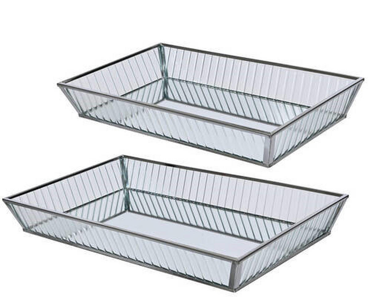 PLADENJ   35/4/21 cm           - srebrne barve, Basics, kovina/steklo (35/4/21cm)