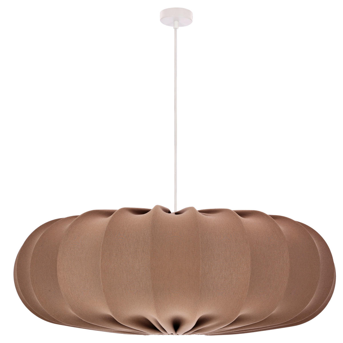 PENDELLEUCHTE 66/66/120 cm  - Weiß/Mokka, KONVENTIONELL, Kunststoff/Metall (66/66/120cm)