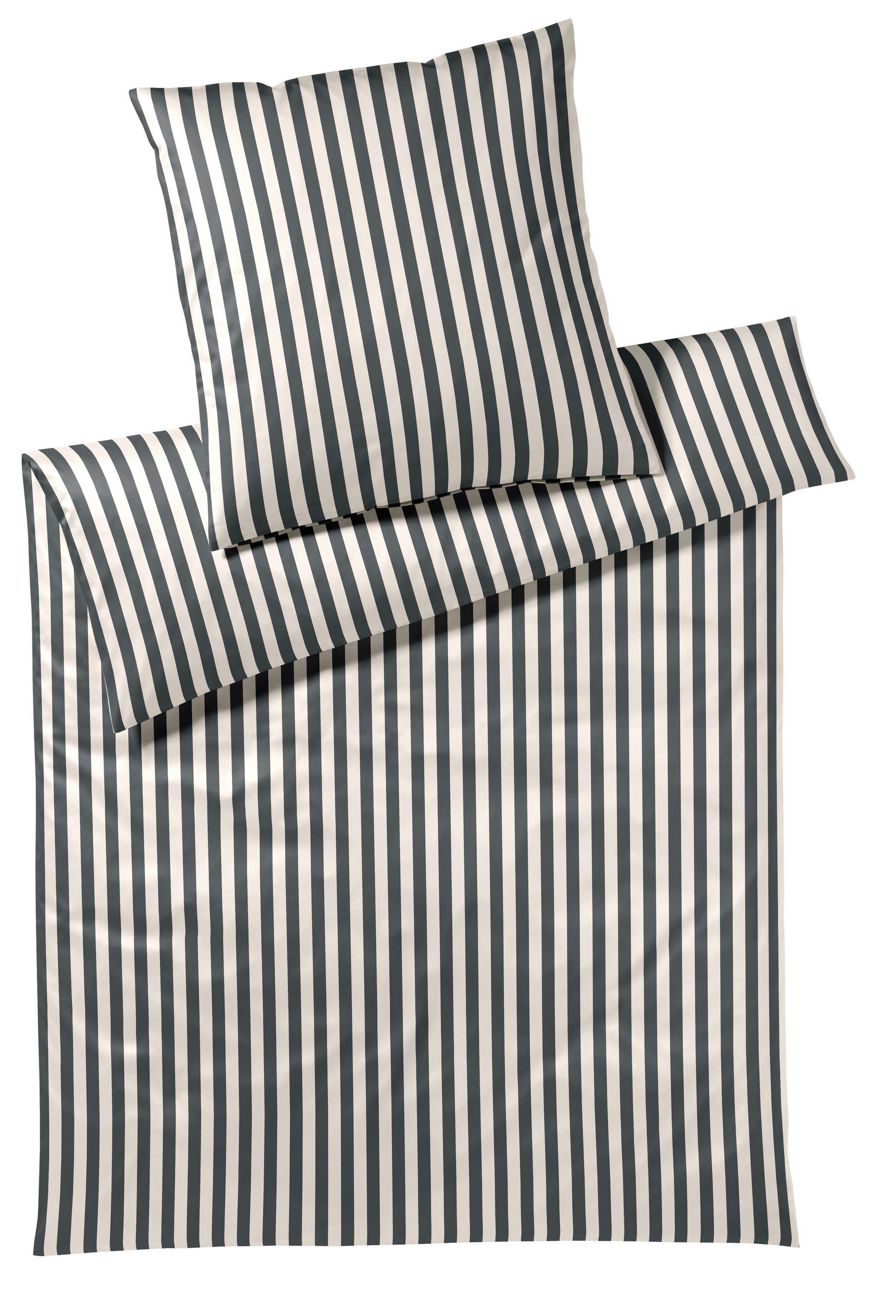 POSTELJNINA 140/200 cm mako saten antracit  - antracit, Konvencionalno, tekstil (140/200cm) - Elegante