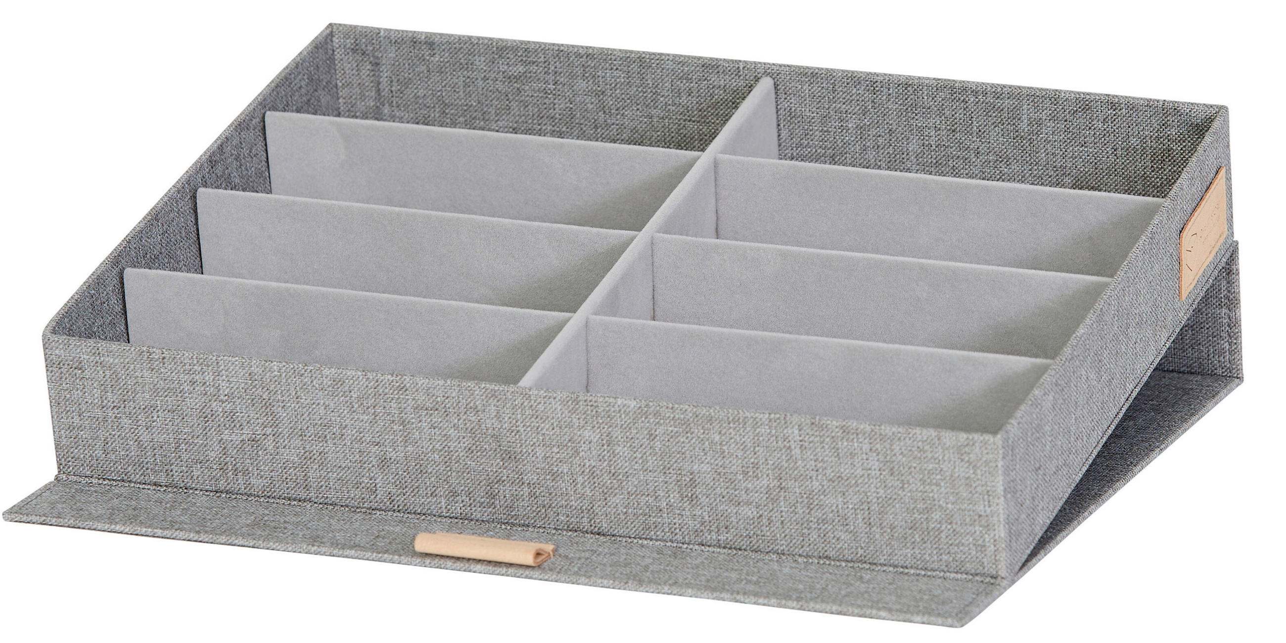 BRILLENBOX - Hellgrau, Basics, Karton/Textil (32/25/5,5cm) - Store It