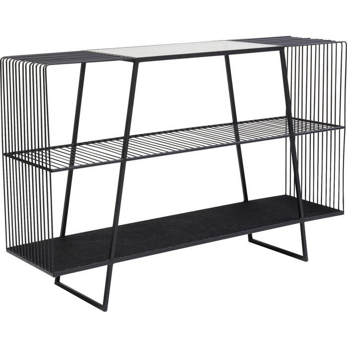 REGAL Schwarz  - Schwarz, LIFESTYLE, Glas/Metall (120/78/32cm) - Kare-Design