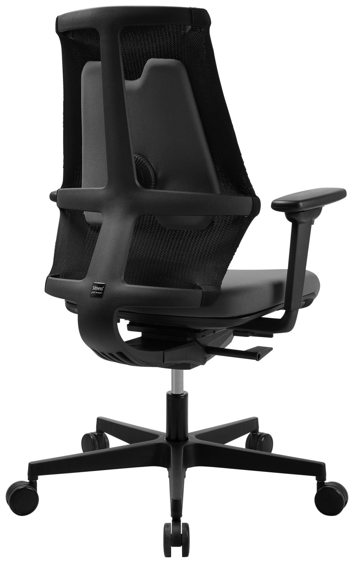 DREHSTUHL  in Flachgewebe Grau, Schwarz  - Schwarz/Grau, Modern, Kunststoff/Textil (47/100-112/45-51cm) - Topstar