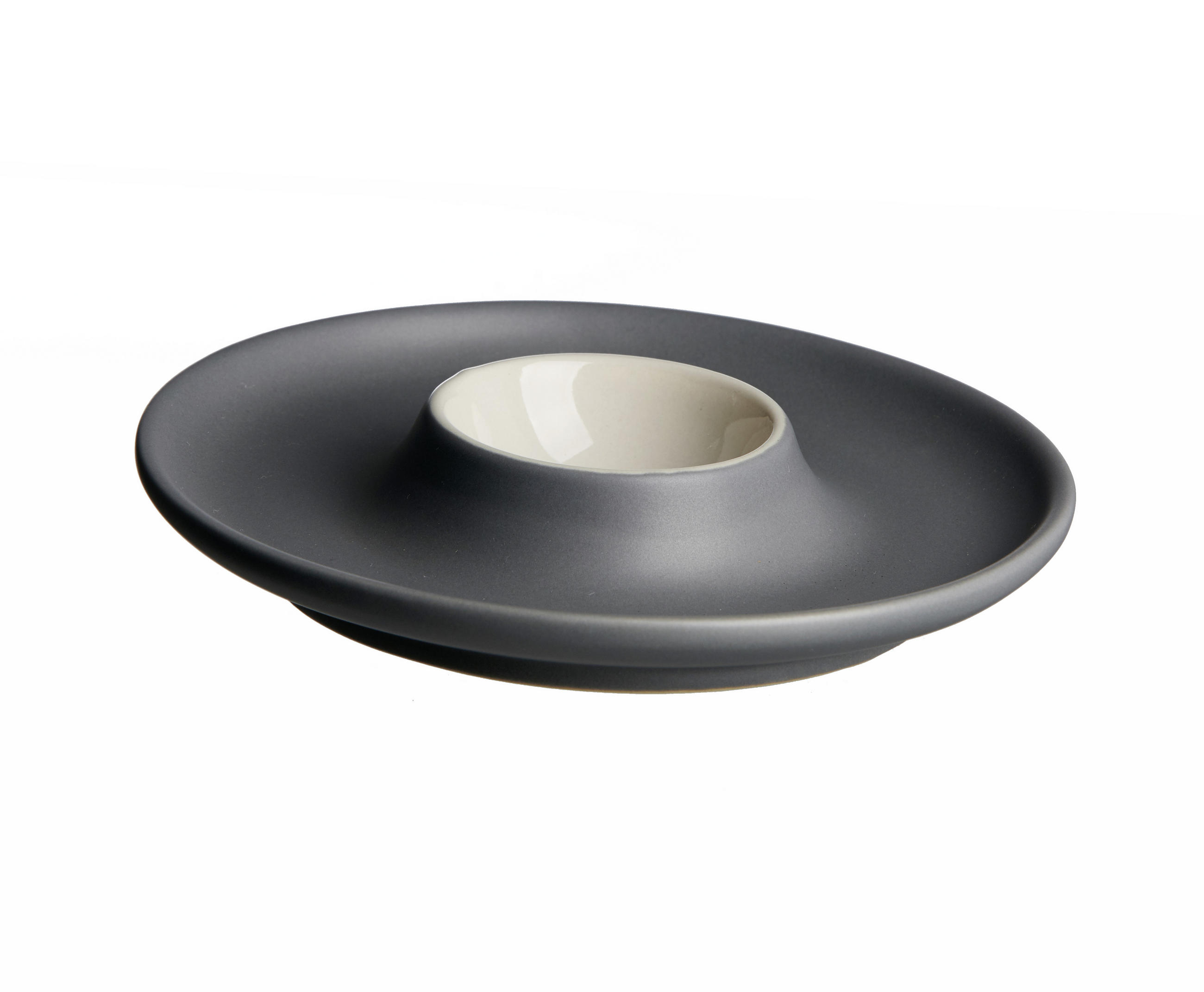 EIERBECHER Keramik Steingut  - Weiß/Grau, Design, Keramik (12/12/3cm) - Ritzenhoff Breker