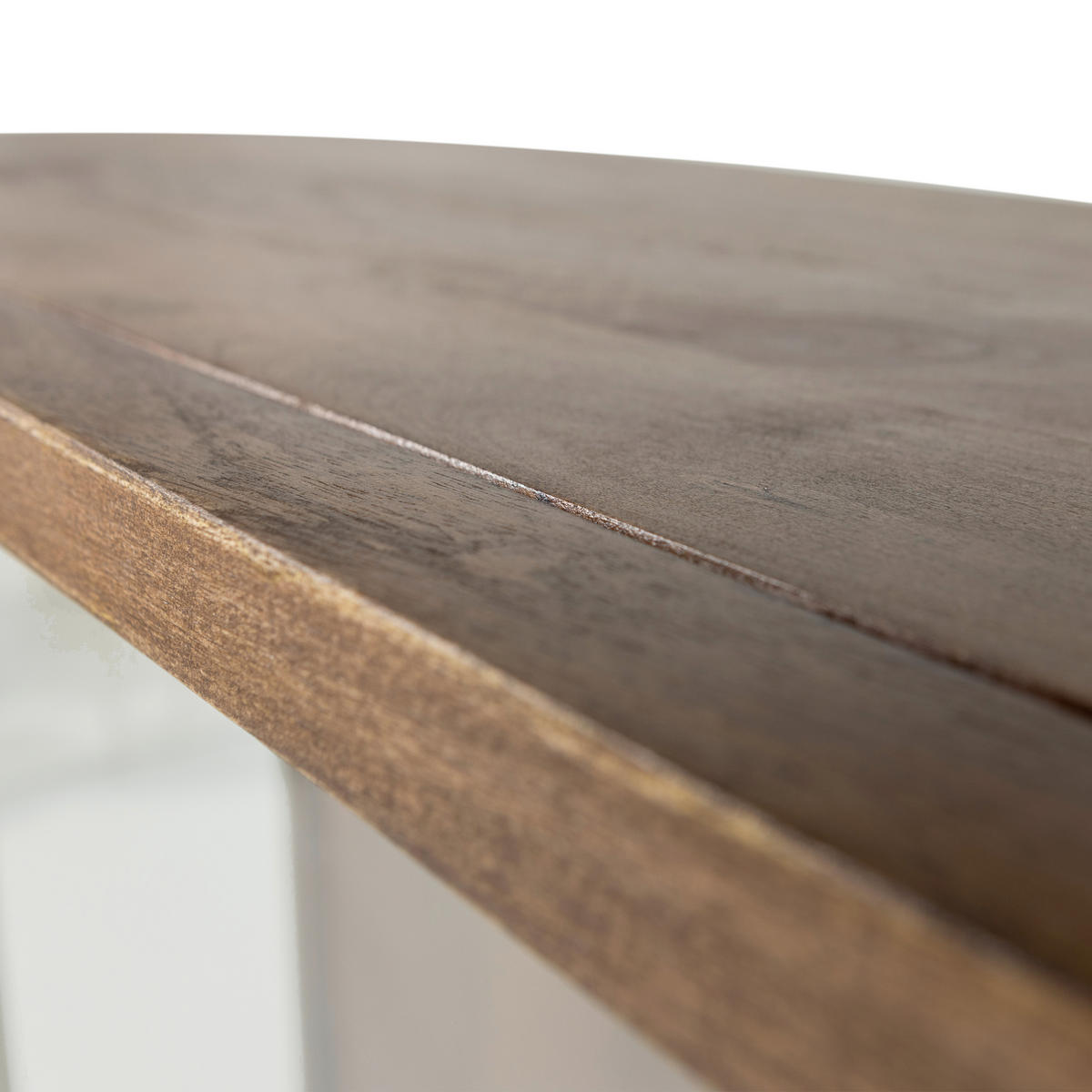 VITRINE Kella in massiv Mangoholz Dunkelbraun  - Dunkelbraun, Design, Glas/Holz (100/132/44cm) - Livetastic